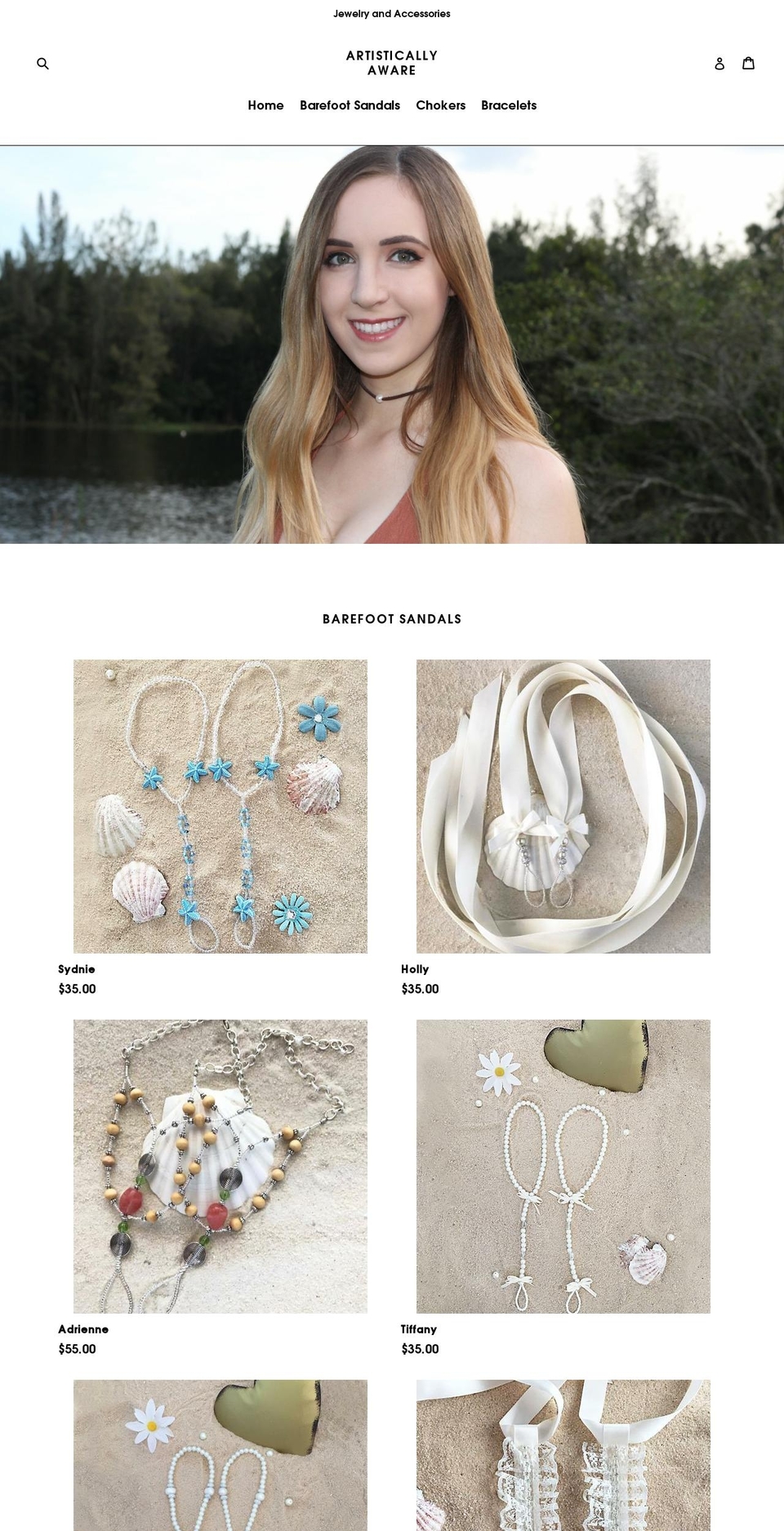 artisticallyaware.com — Shopify storefront screenshot