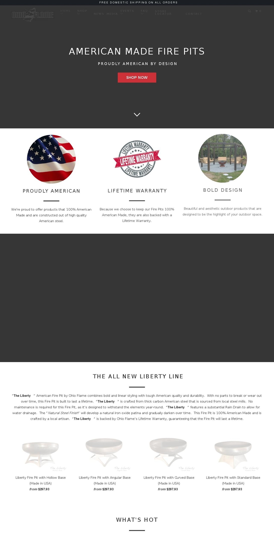 artisticfirebowl.com — Shopify storefront screenshot