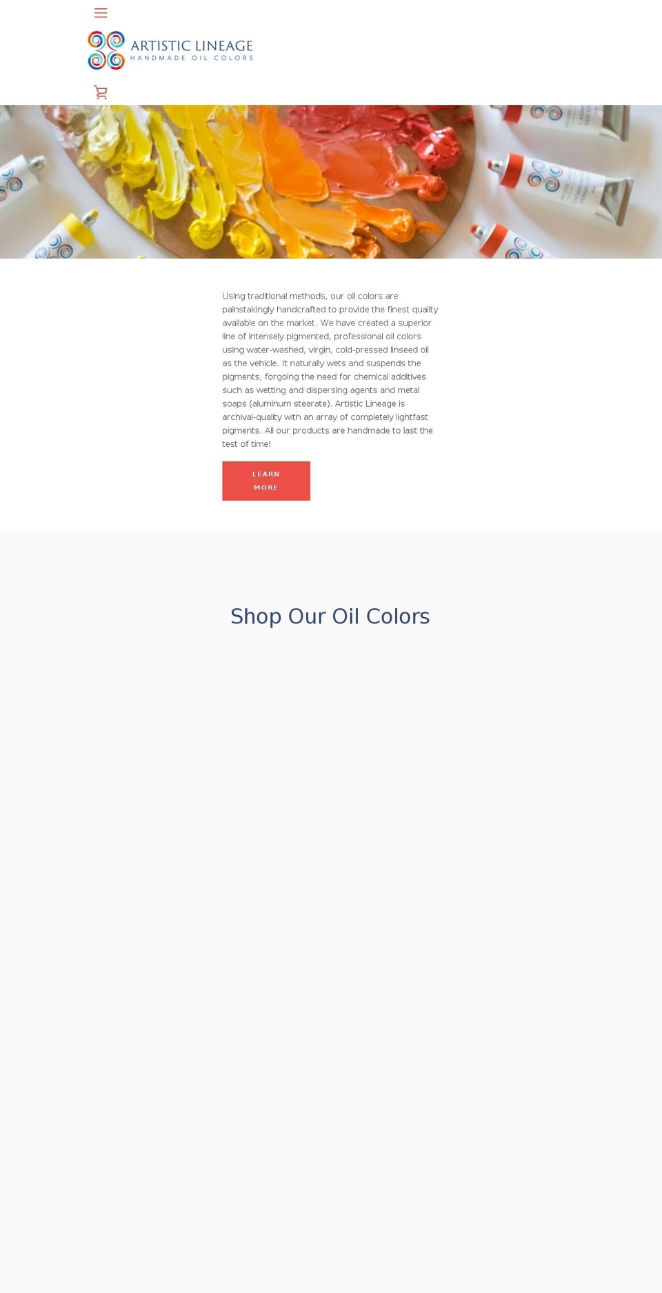 artisticlineage.com — Shopify storefront screenshot