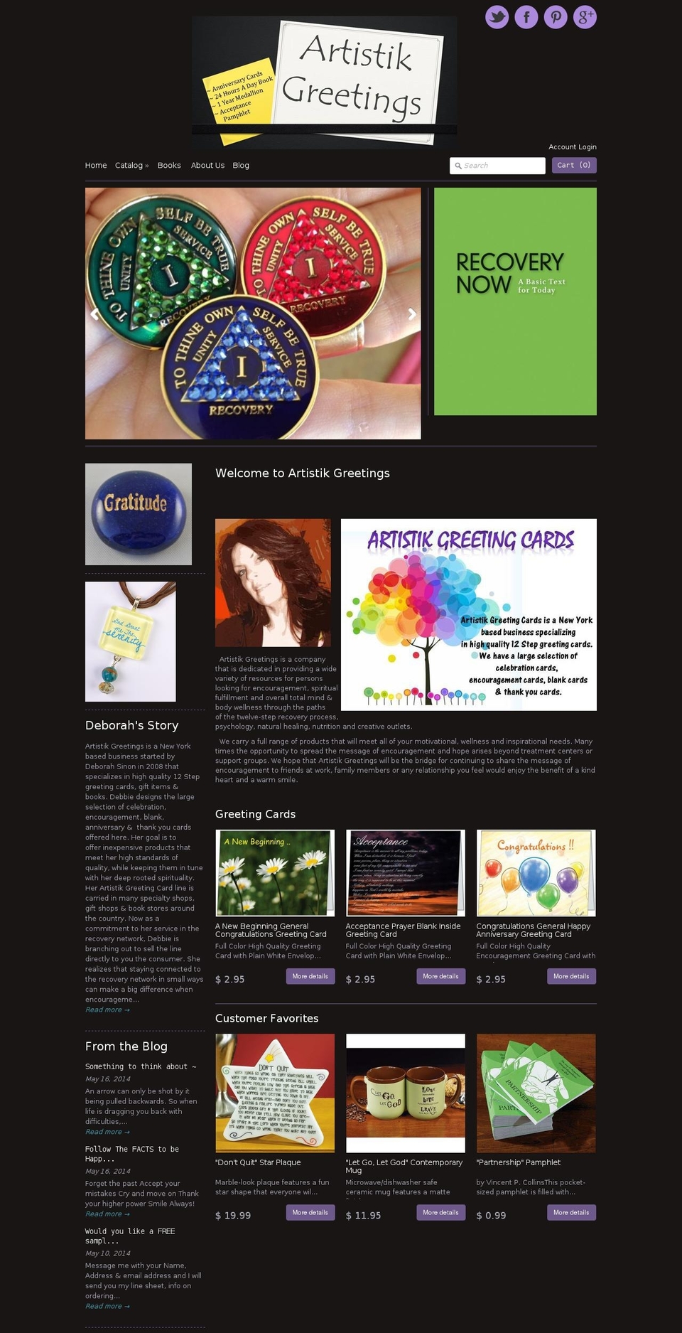 artistikgreetingcards.com — Shopify storefront screenshot