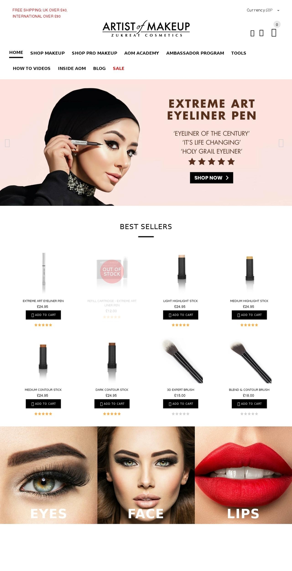 yourstore-v2-1-3 Shopify theme site example artistofmakeup.com