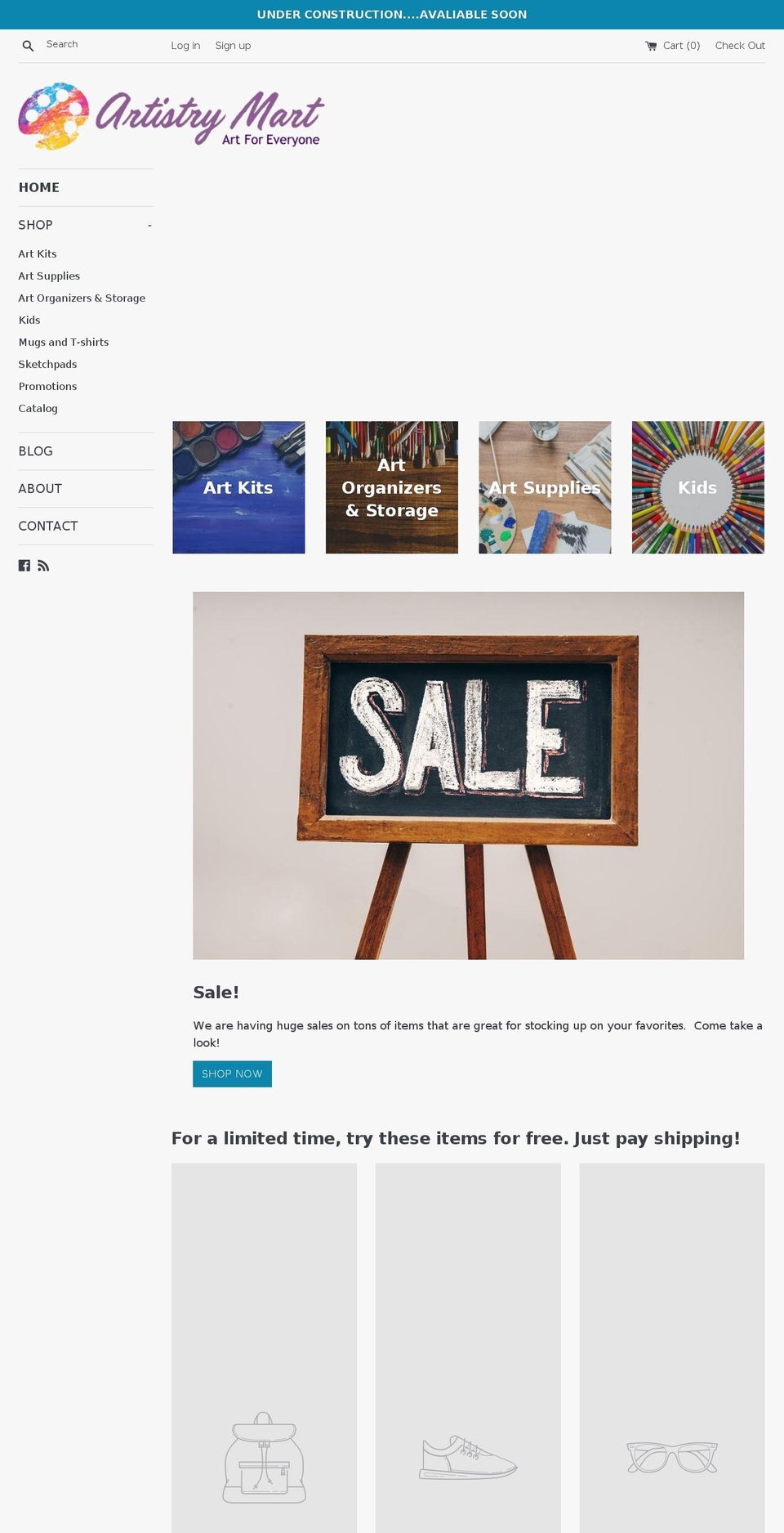 artistrymart.com — Shopify storefront screenshot