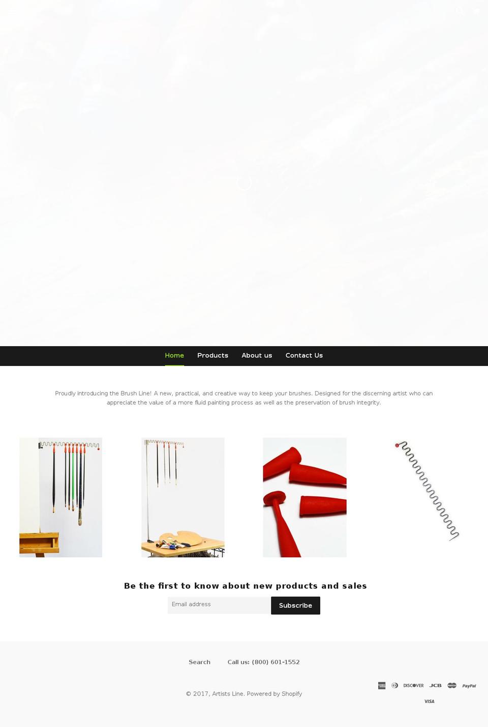 artistsline.com shopify website screenshot