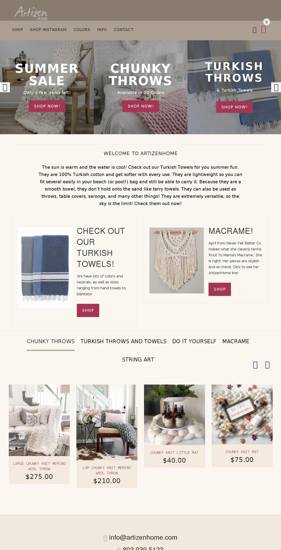 yourstore-v2-1-5 Shopify theme site example artizenhome.mobi