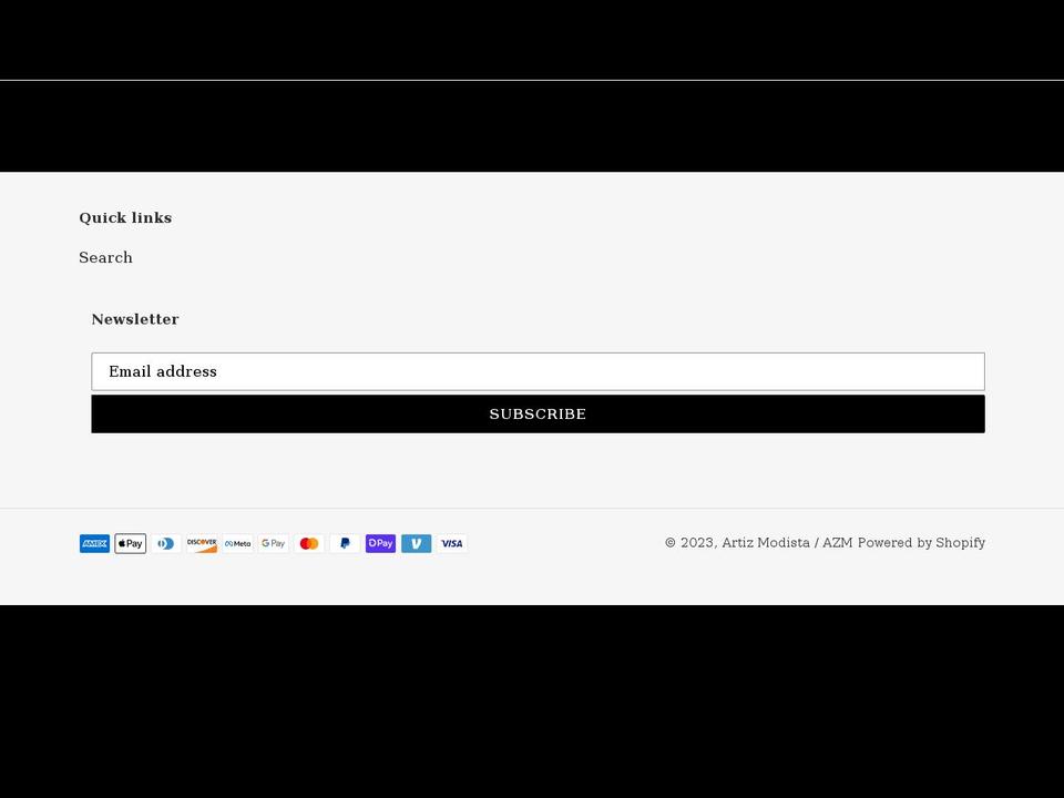 artizmodista.com shopify website screenshot