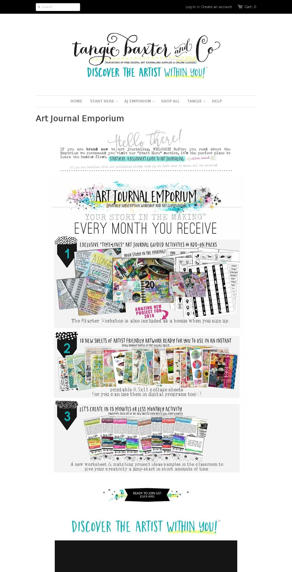 artjournalemporium.com — Shopify storefront screenshot
