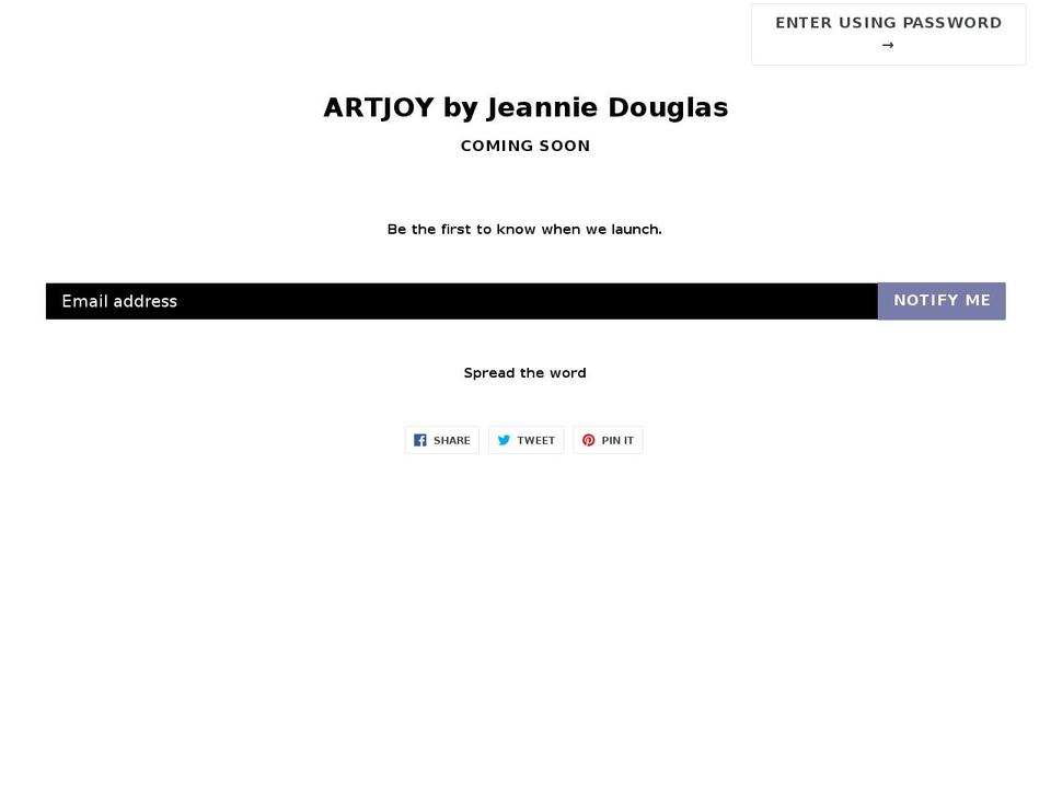 artjoybyjeannie.com — Shopify storefront screenshot