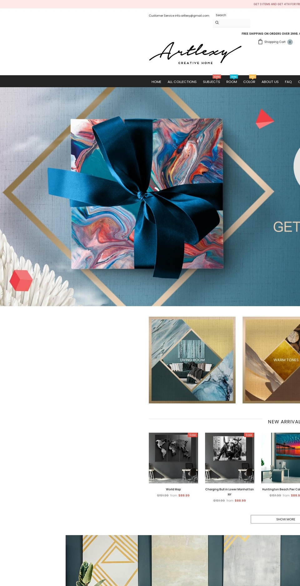 artlexy.com shopify website screenshot