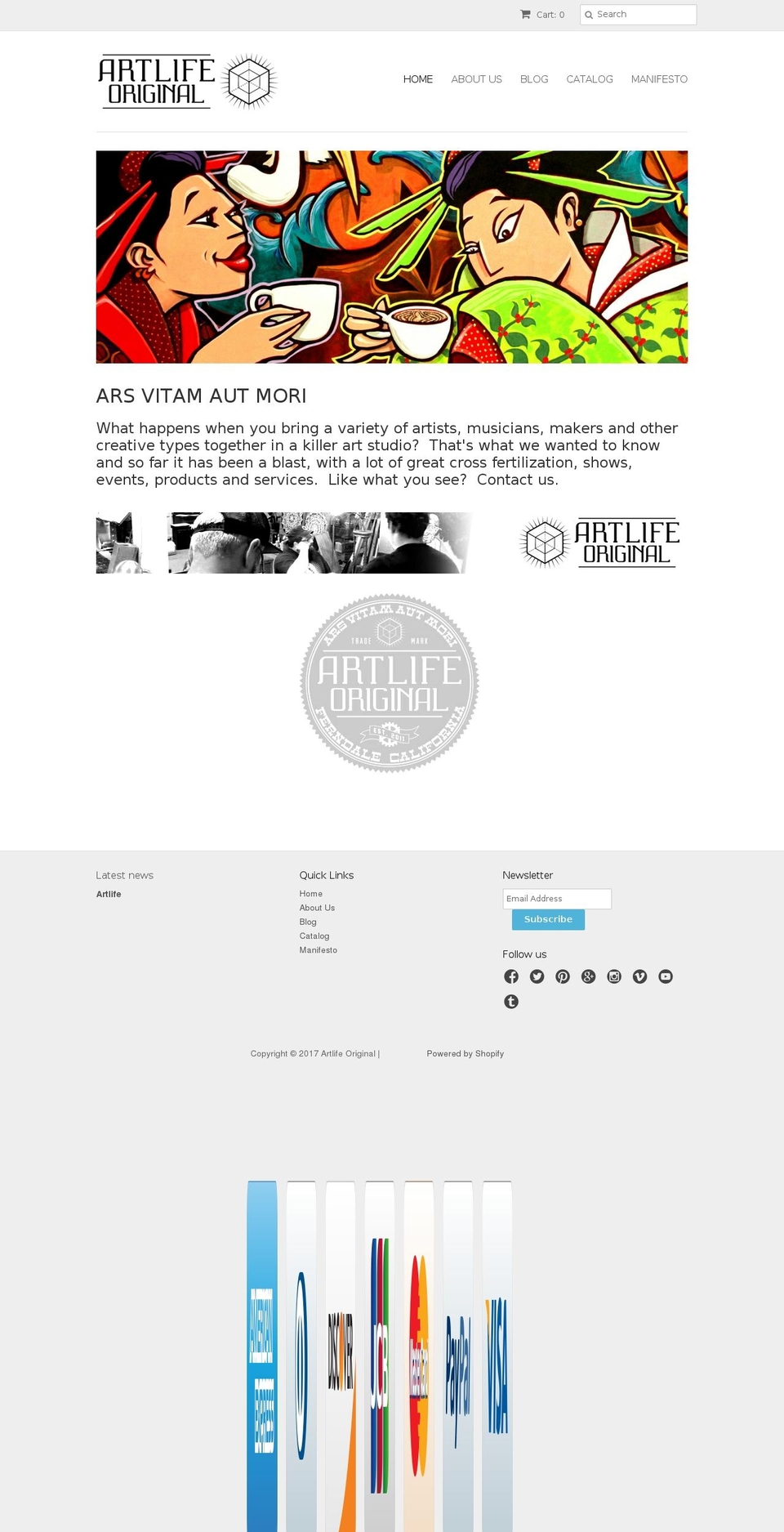 artlifeoriginal.com shopify website screenshot