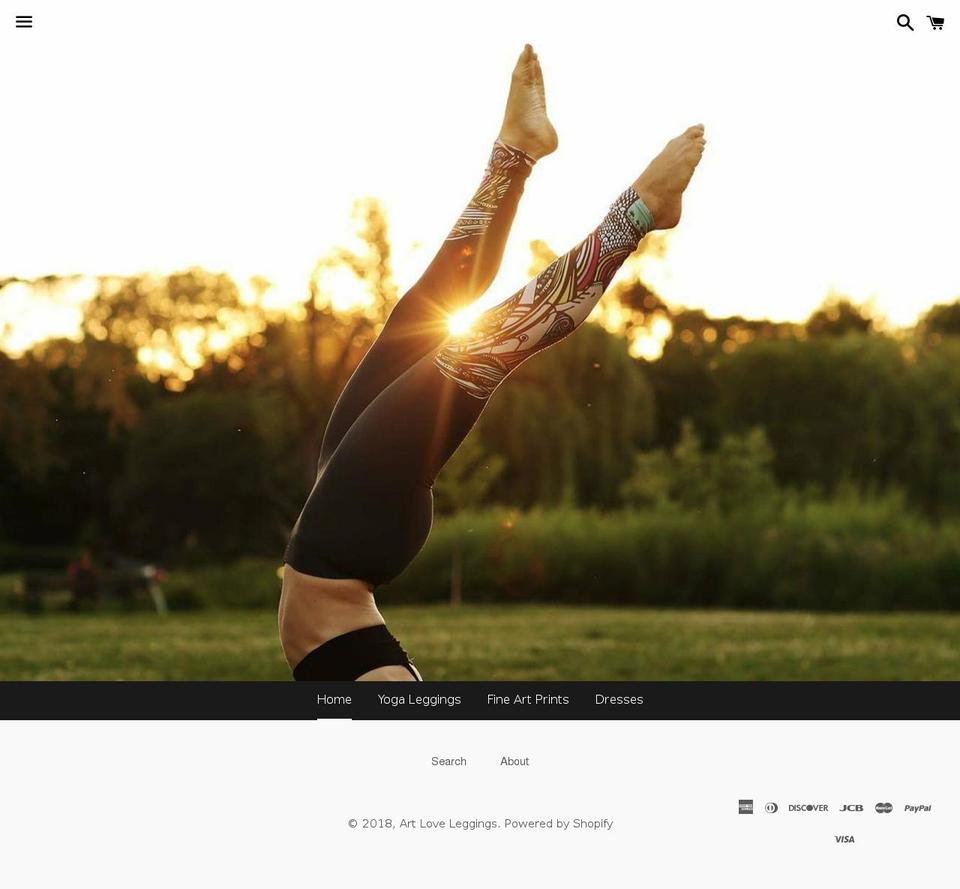 artloveleggings.com — Shopify storefront screenshot