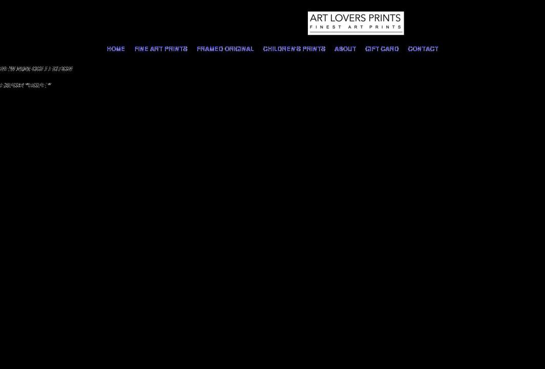 artloversprints.com shopify website screenshot
