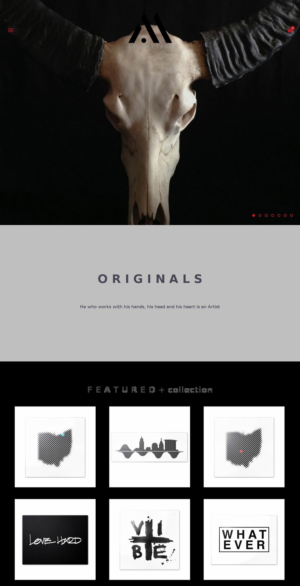 artmethod.com shopify website screenshot