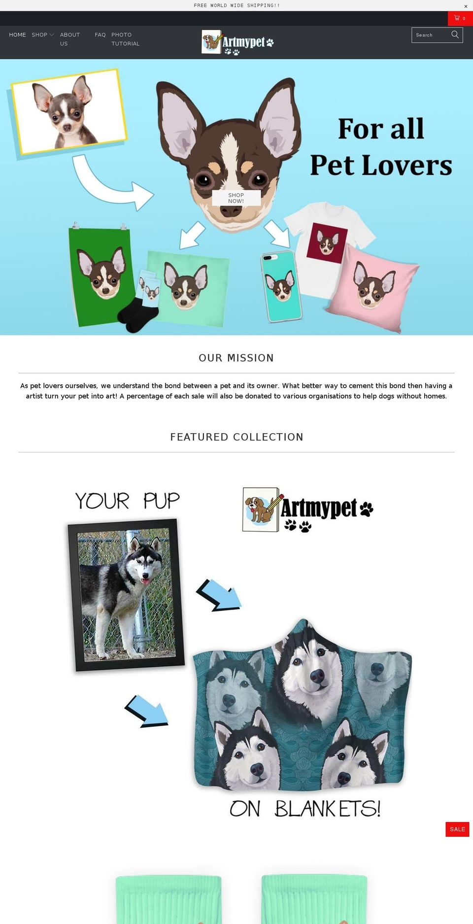 artmypet.com — Shopify storefront screenshot