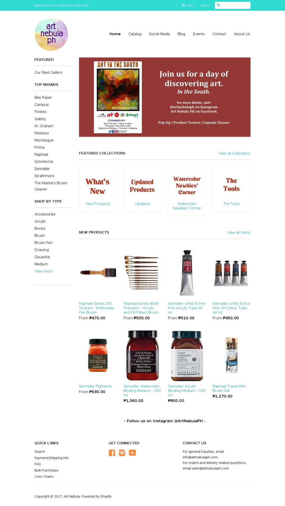 artnebulaph.com shopify website screenshot