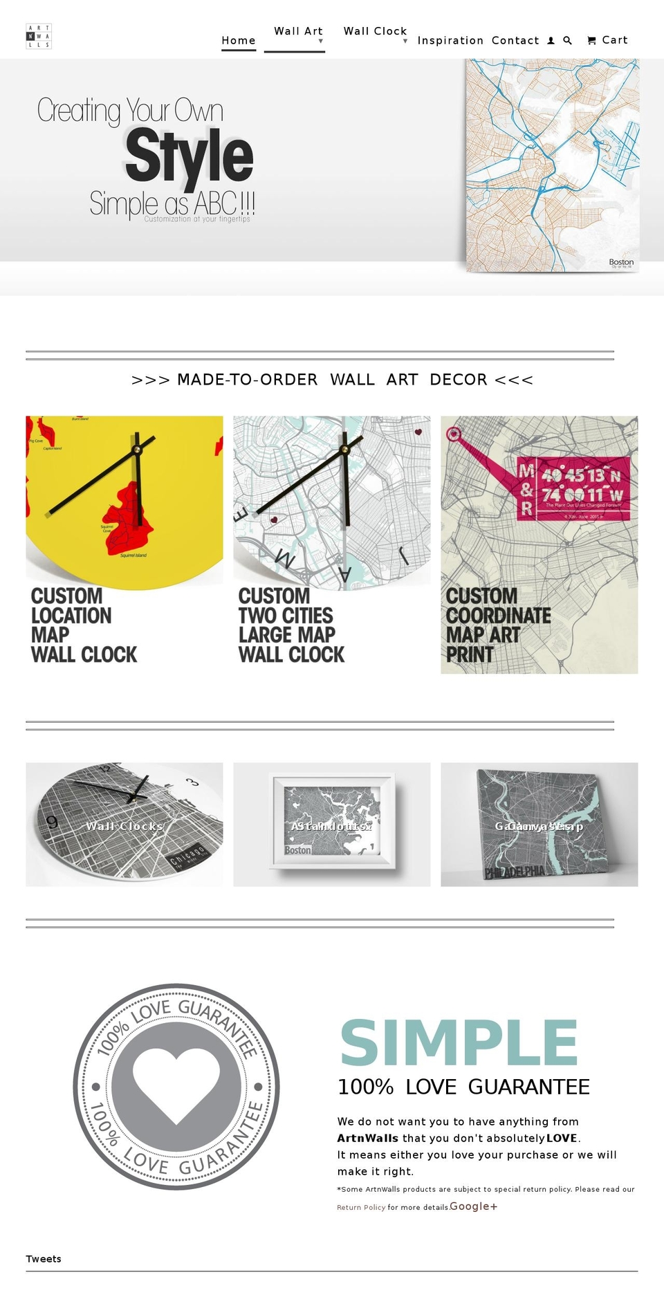 artnwalls.com shopify website screenshot