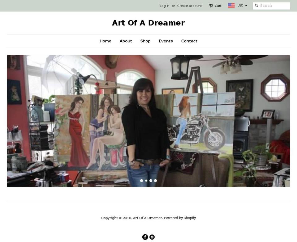 artofadreamer.com — Shopify storefront screenshot