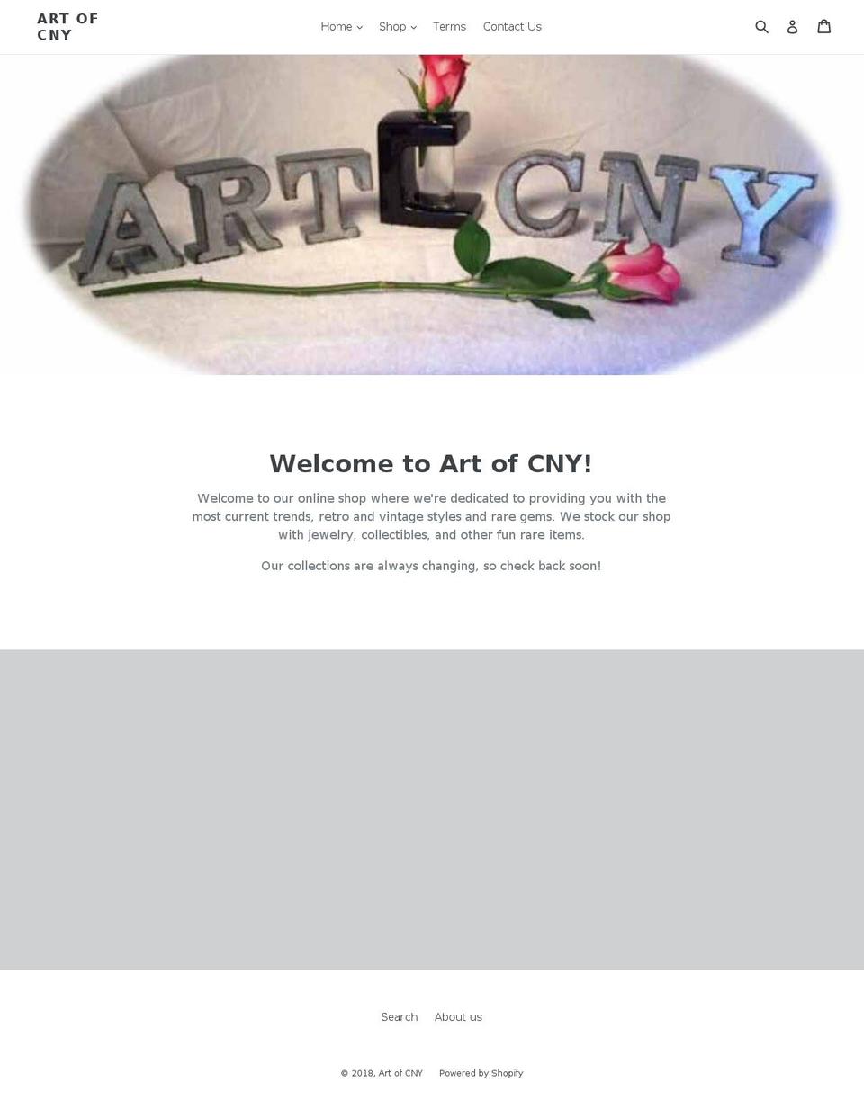 artofcny.com — Shopify storefront screenshot