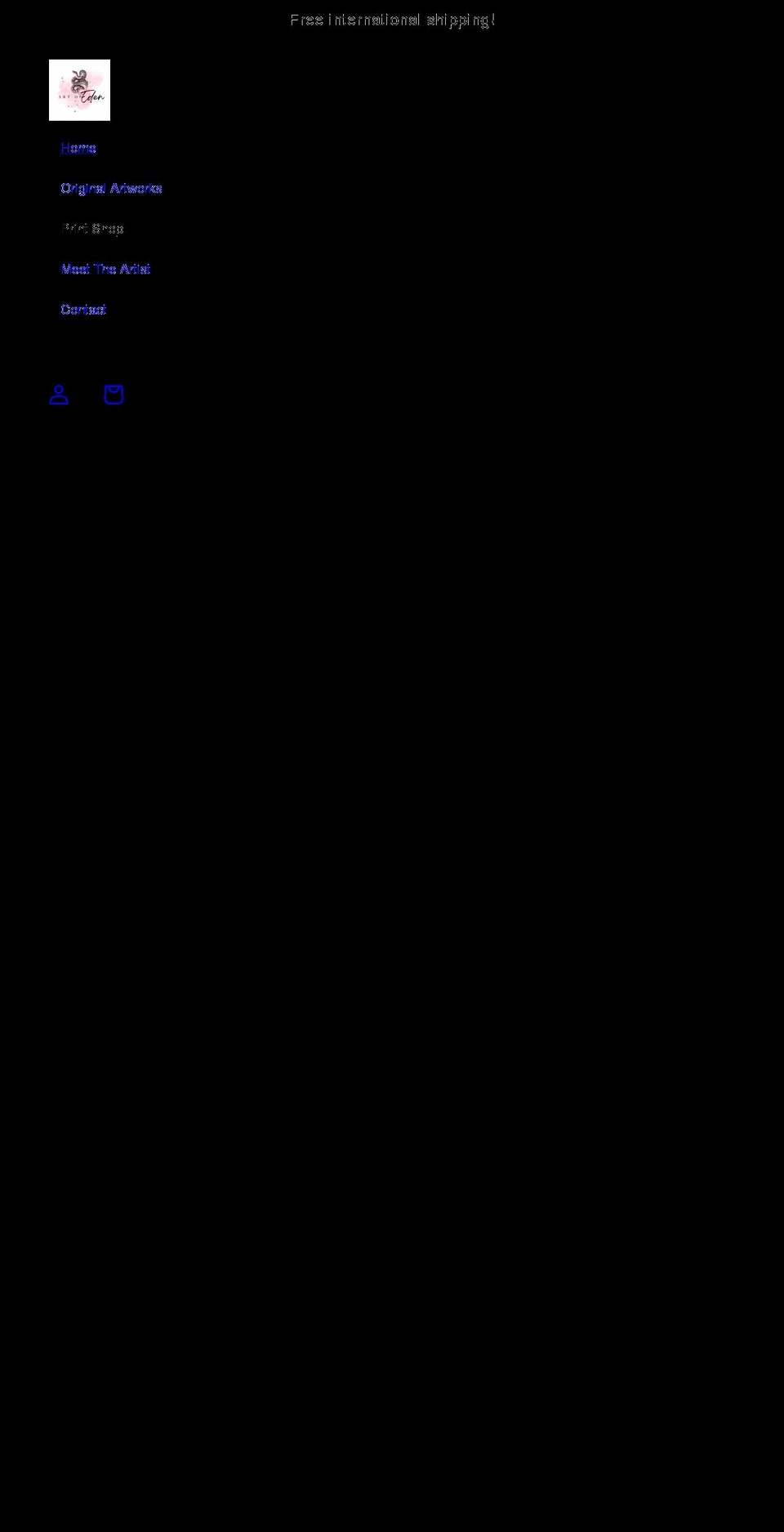artofeden.org shopify website screenshot