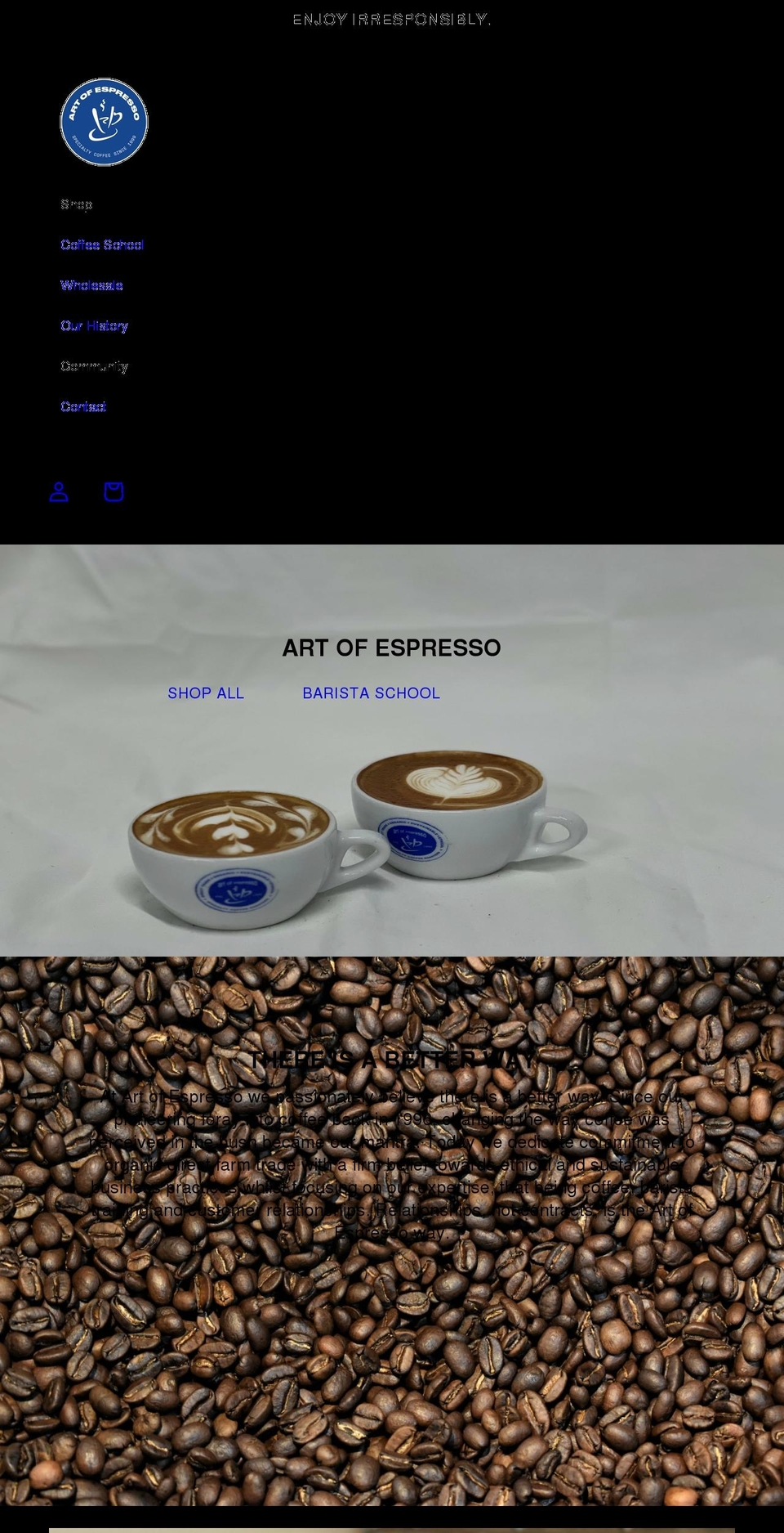 artofespresso.com.au shopify website screenshot