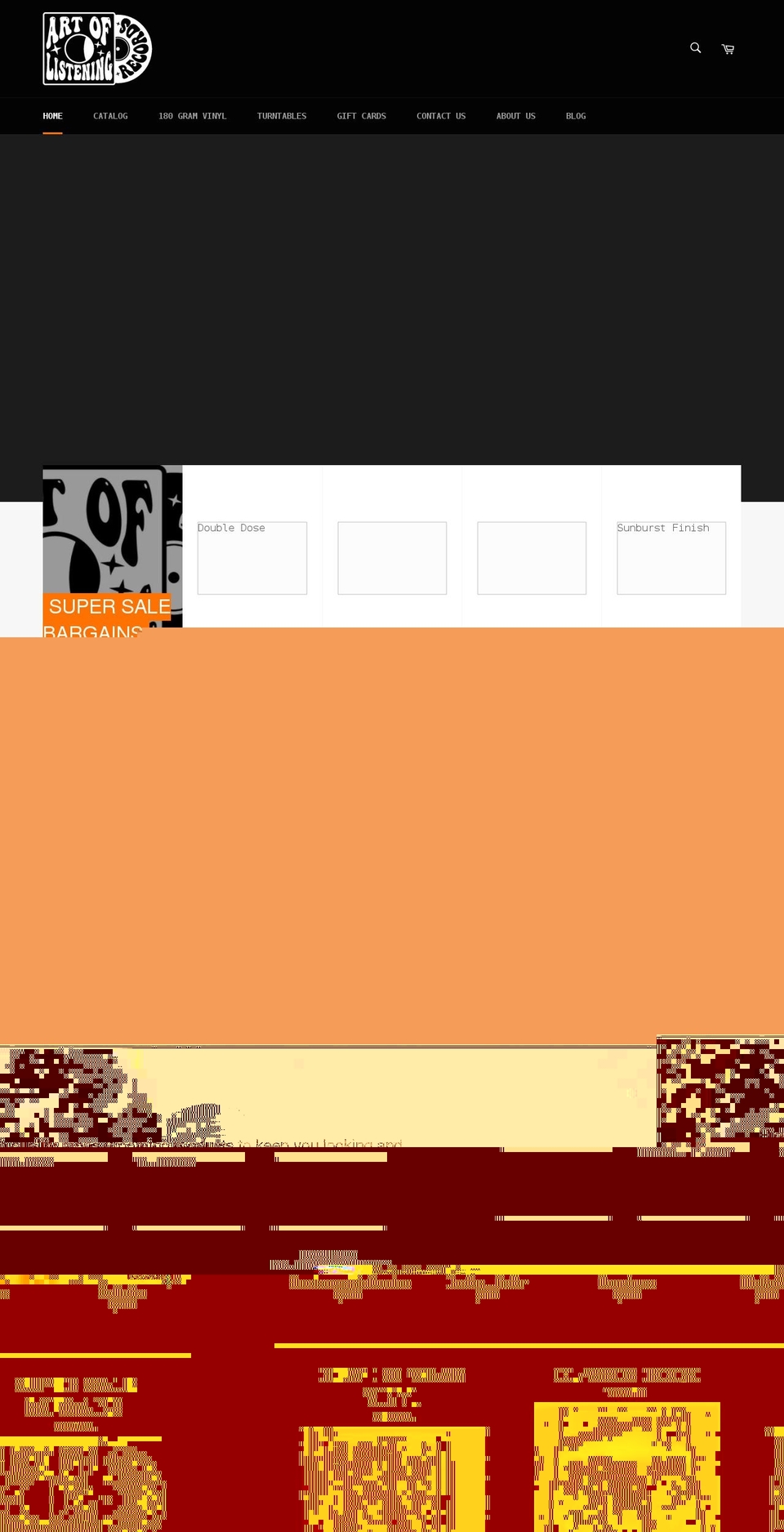 artoflisteningrecords.com shopify website screenshot
