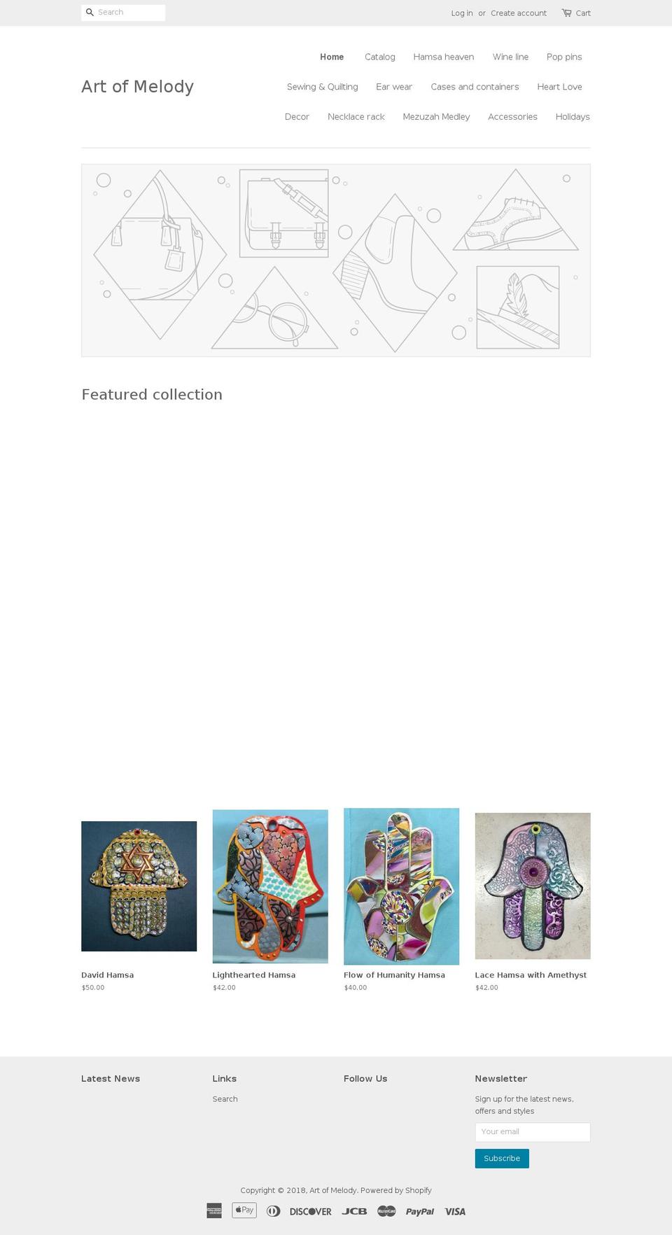 artofmelody.com shopify website screenshot