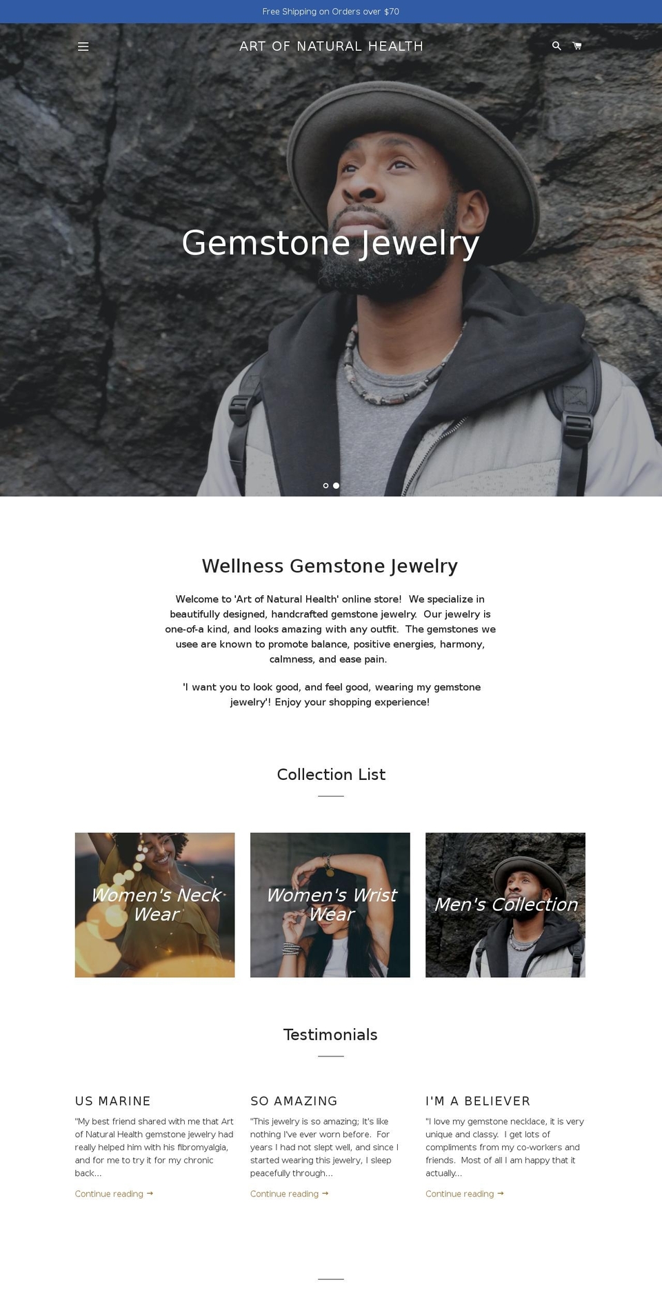 artofnaturalhealth.com — Shopify storefront screenshot