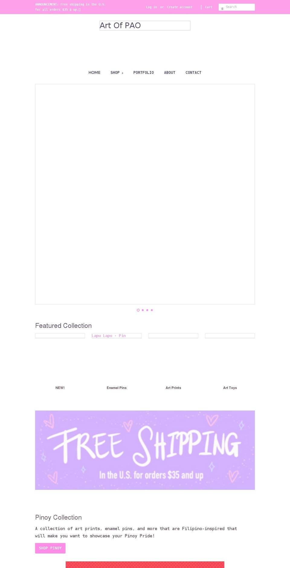 artofpao.com shopify website screenshot