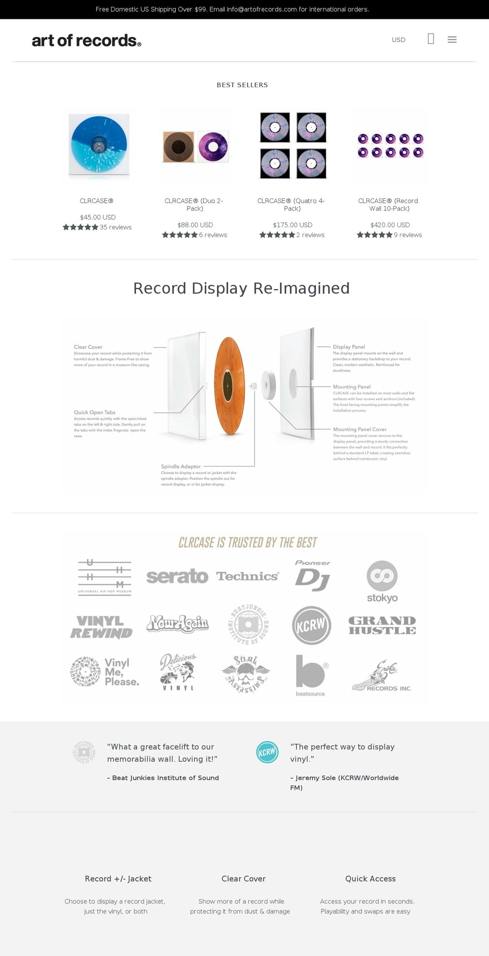 artofrecords.com shopify website screenshot