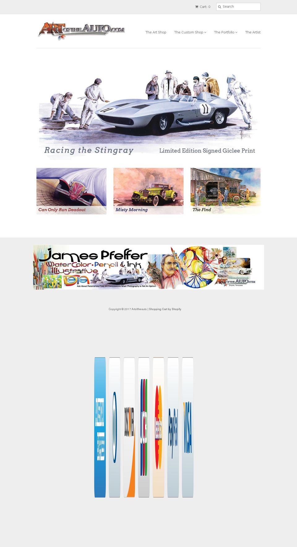 artoftheauto.com shopify website screenshot