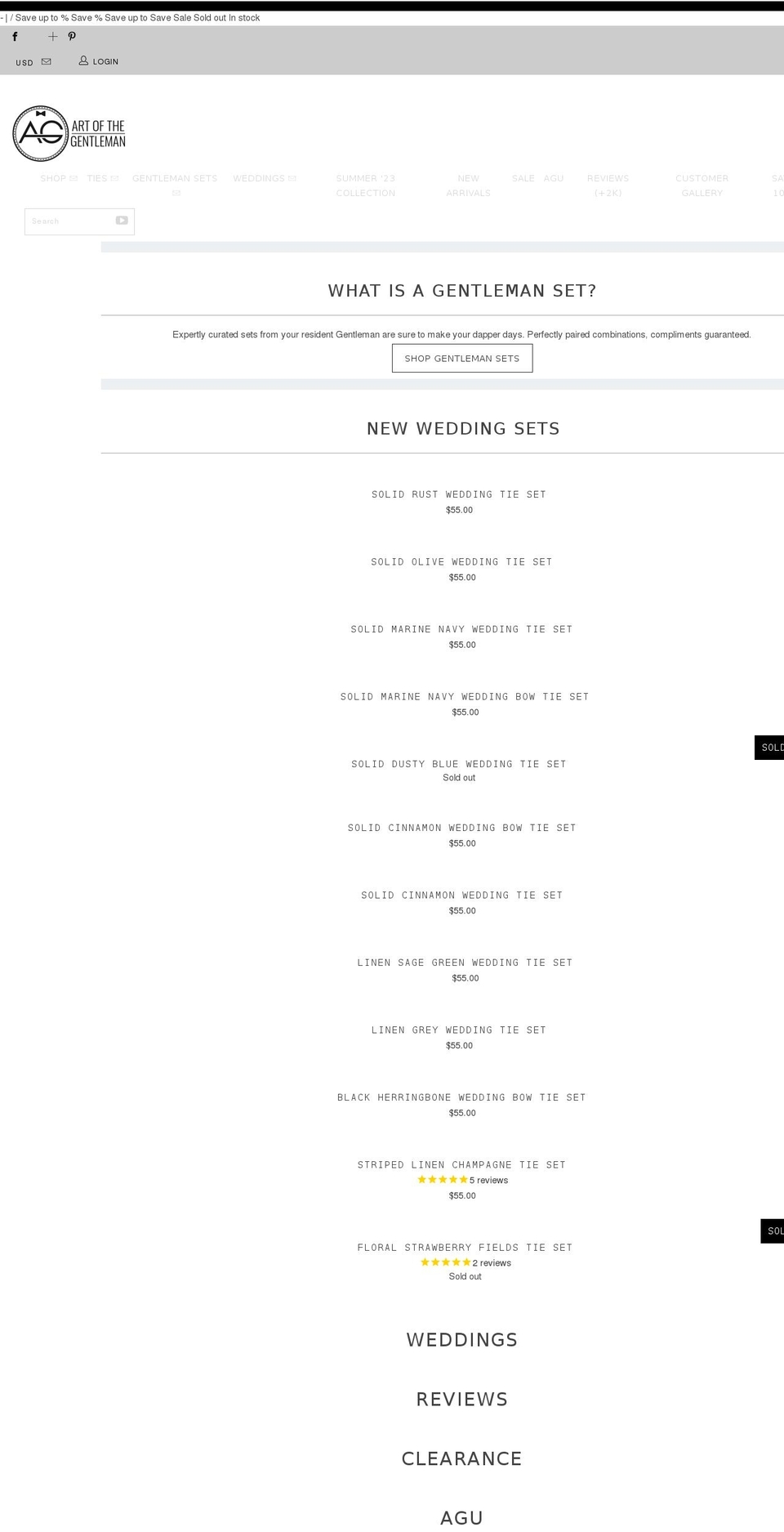 artofthegent.com — Shopify storefront screenshot
