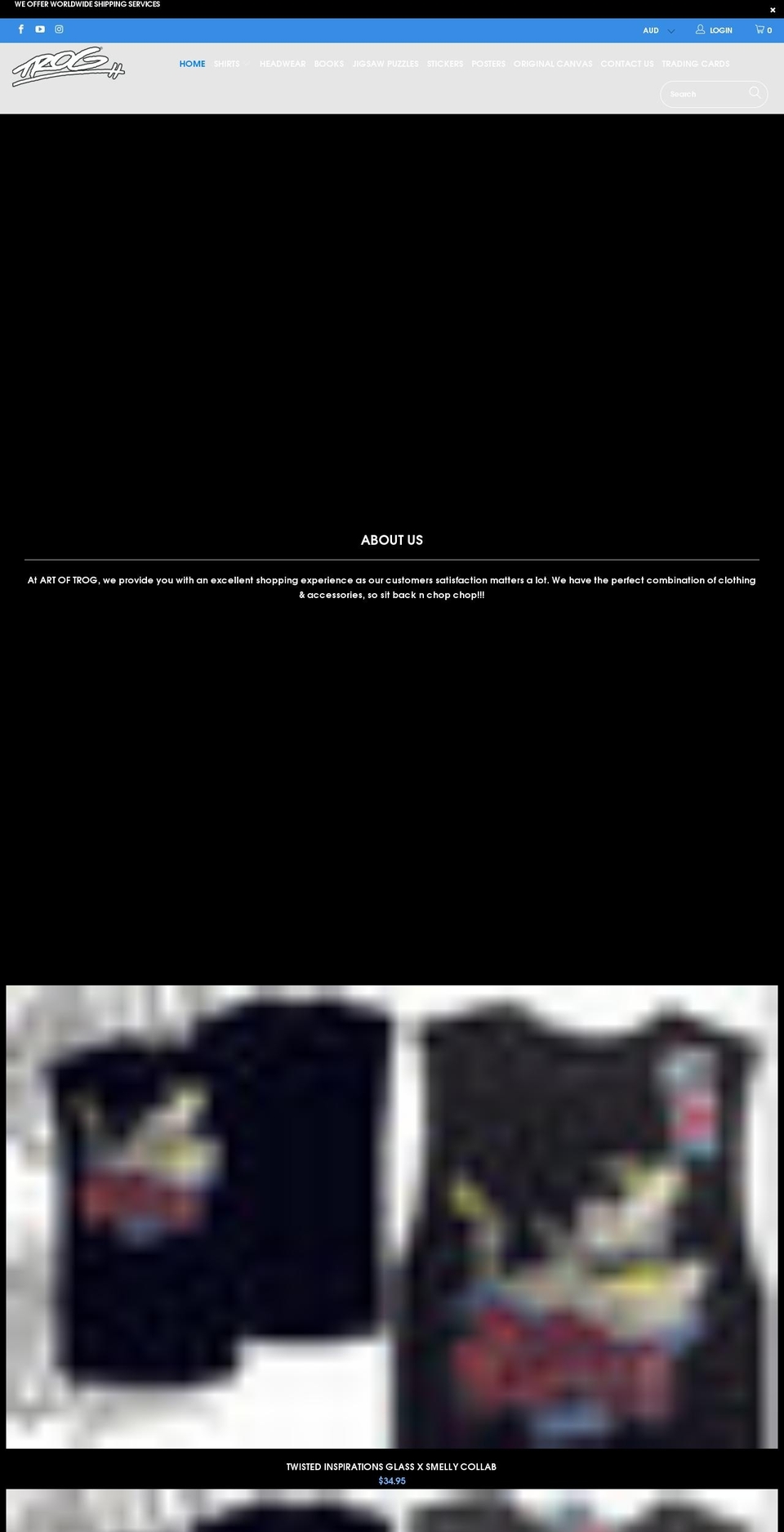 artoftrog.com shopify website screenshot