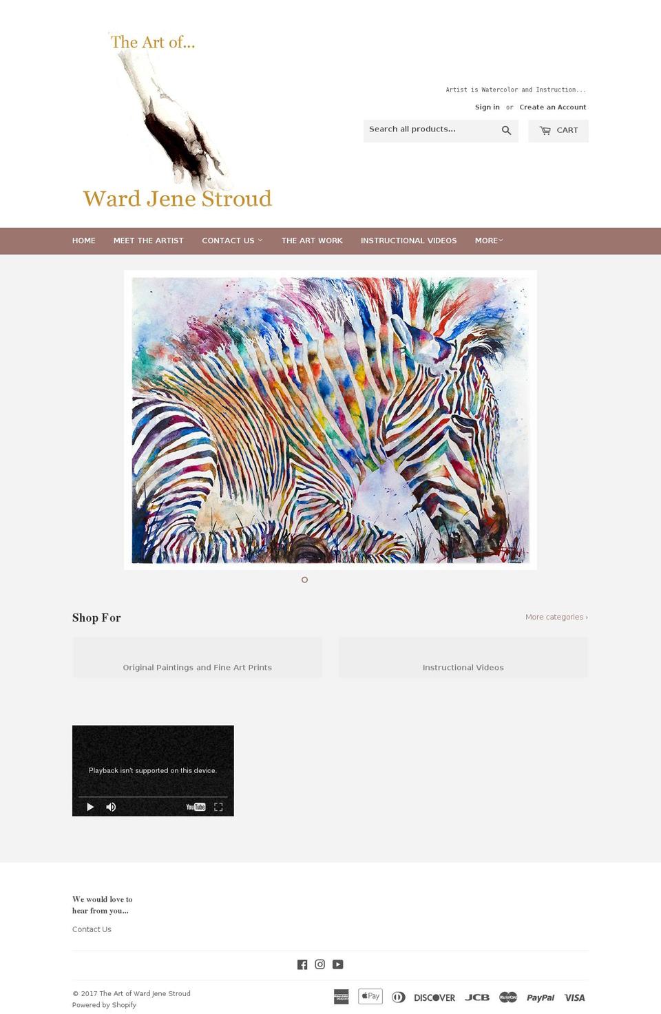 artofward.com shopify website screenshot