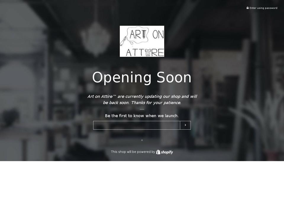 artonattire.co.uk shopify website screenshot