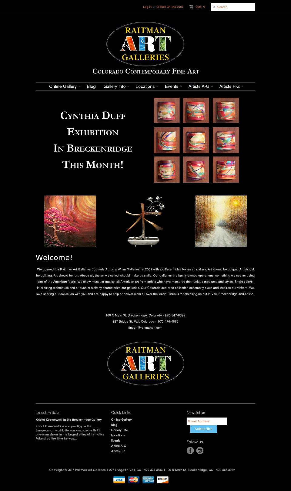 artonawhim.com shopify website screenshot