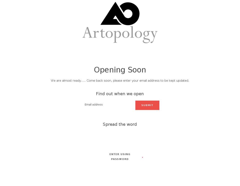 artopology.com — Shopify storefront screenshot
