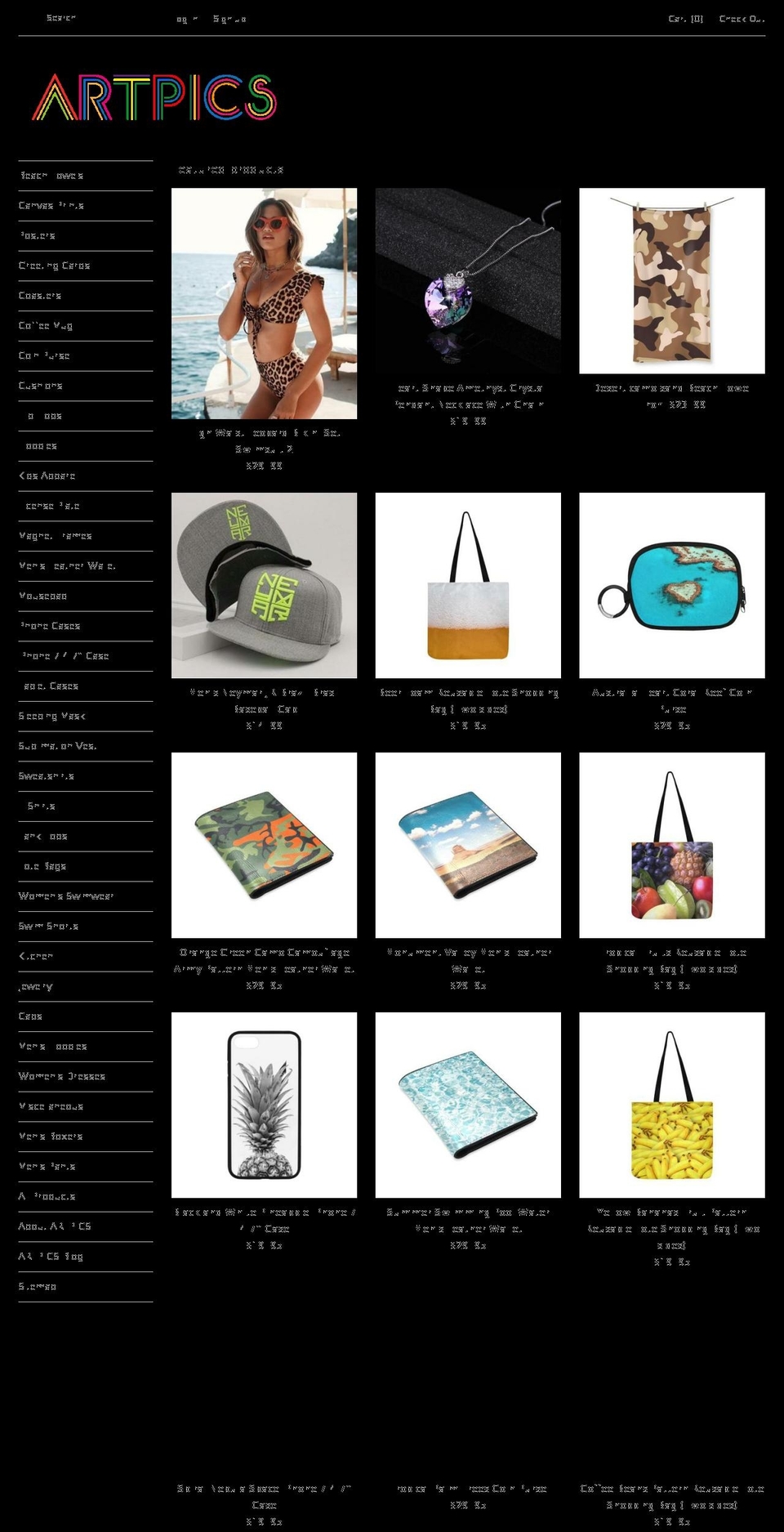 artpics.store shopify website screenshot