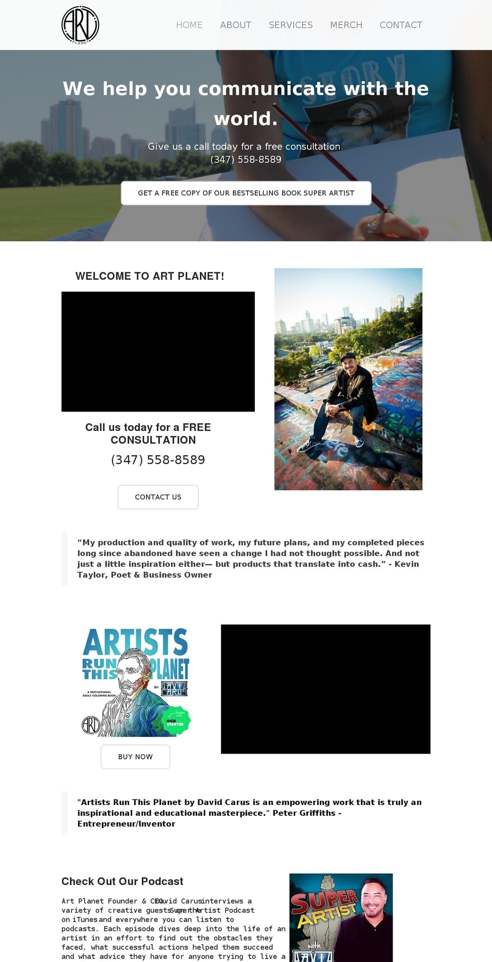 artplanet.co shopify website screenshot