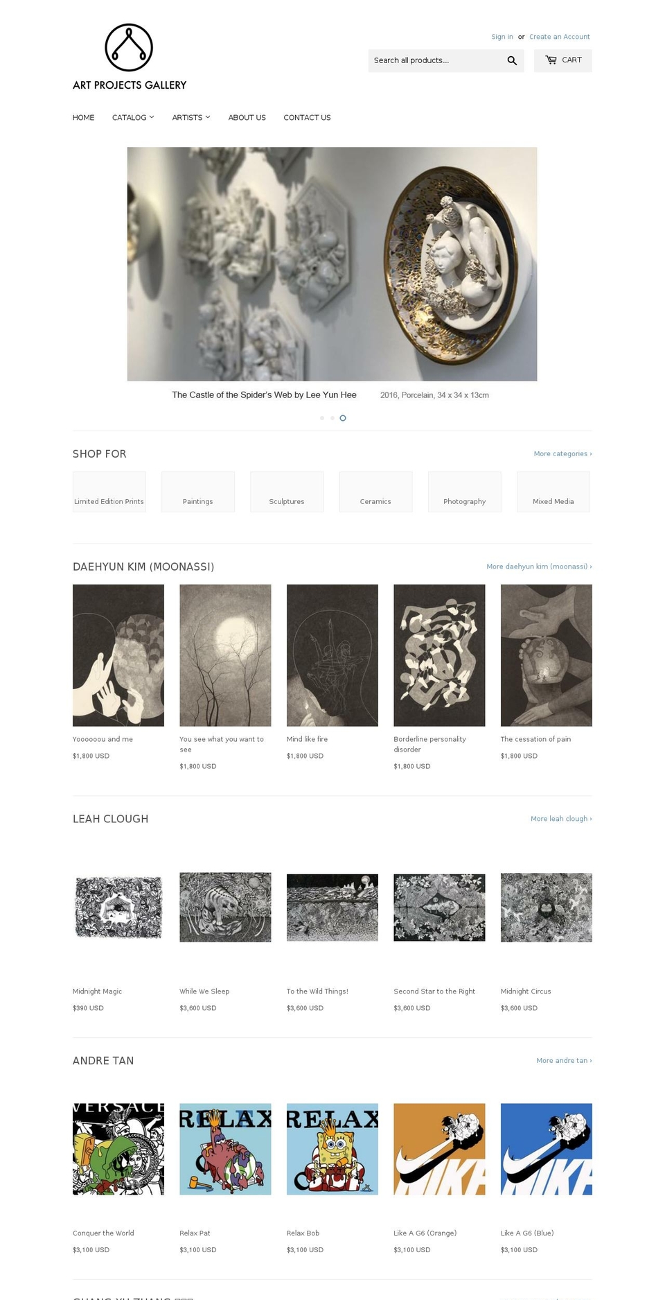 artprojectsgallery.com — Shopify storefront screenshot