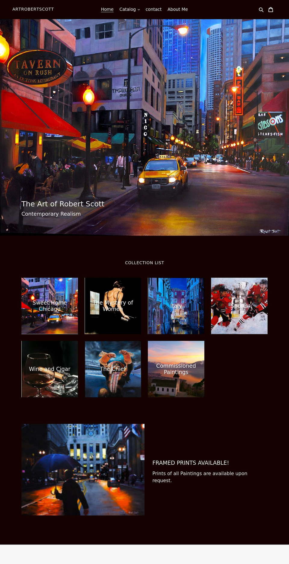 artrobertscott.com shopify website screenshot