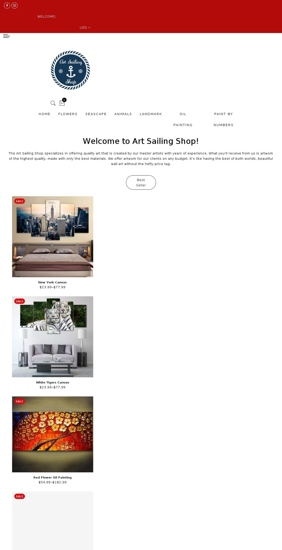 gecko-upload-1-3 Shopify theme site example artsailingshop.com