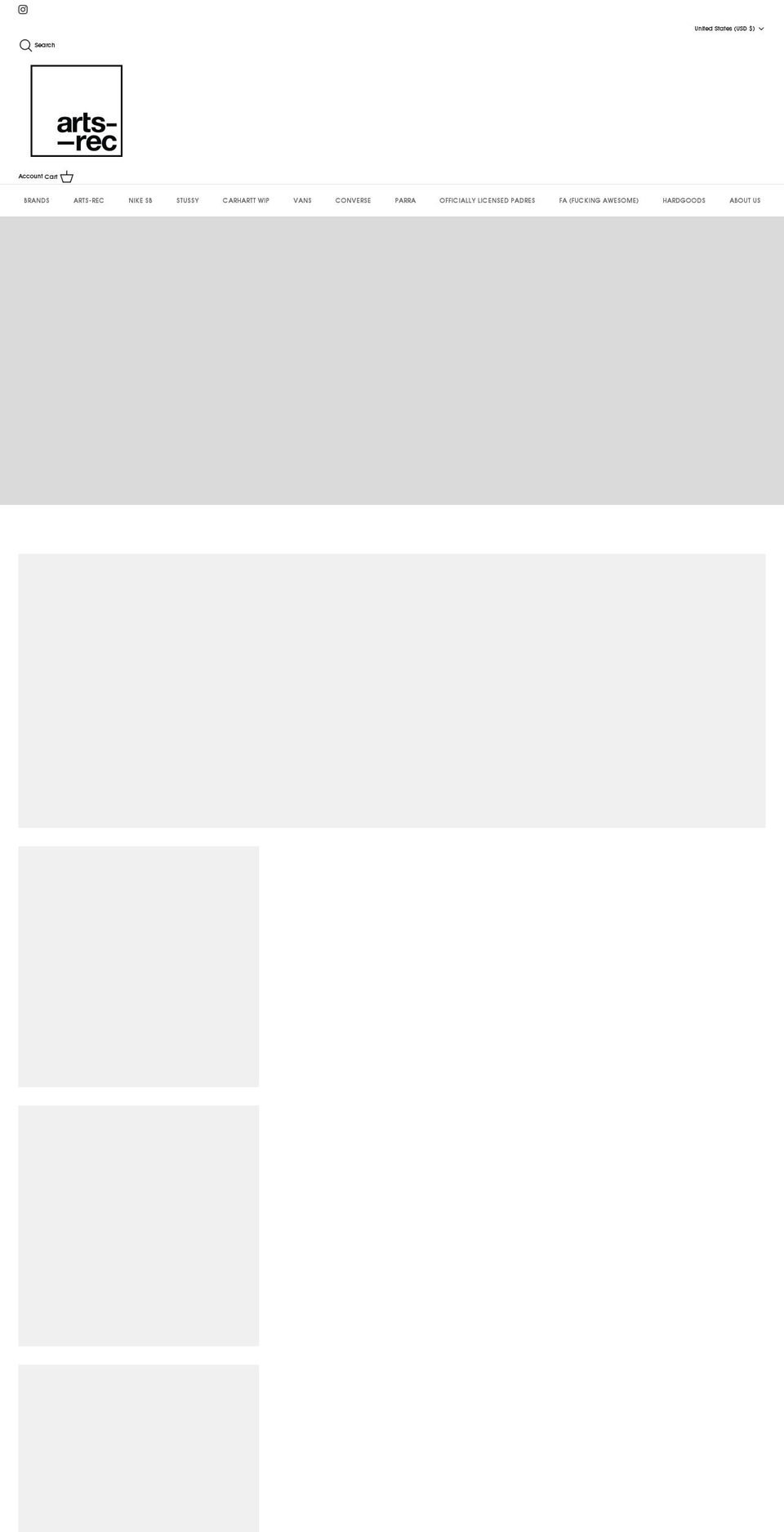 artsandrecstore.com — Shopify storefront screenshot