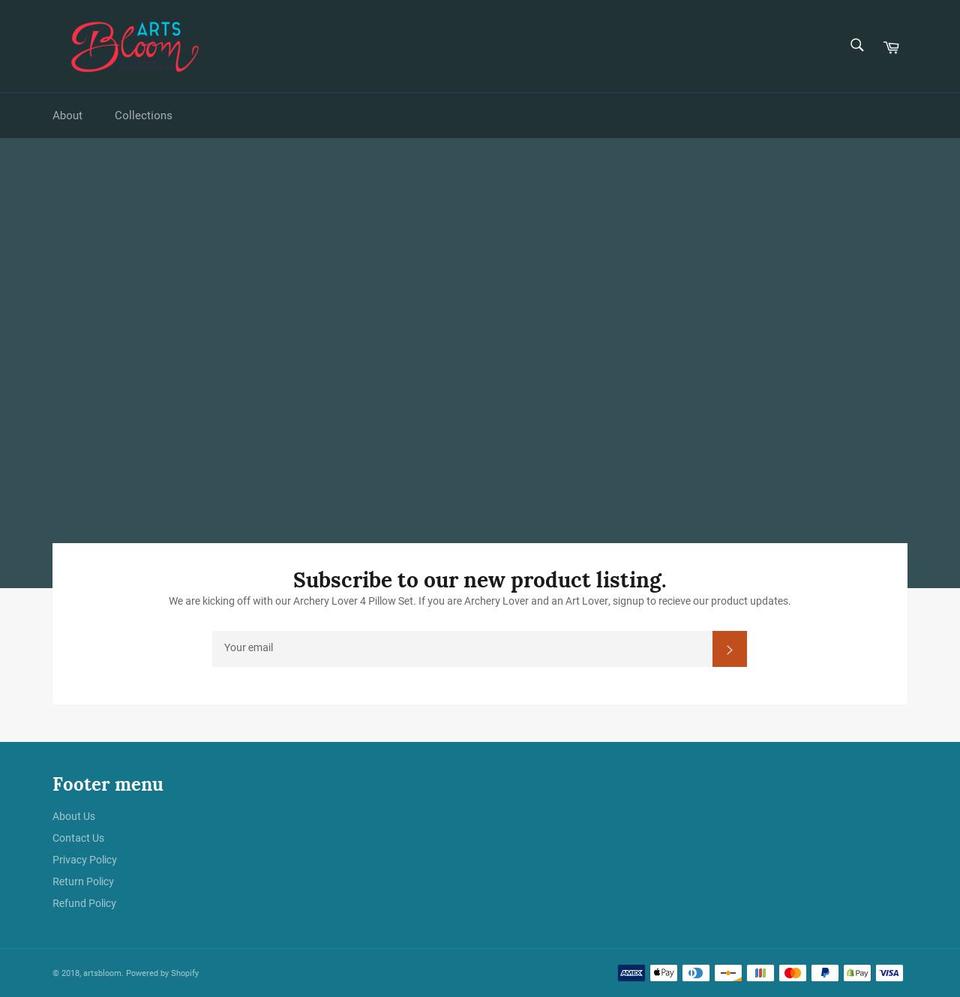 artsbloom.com — Shopify storefront screenshot