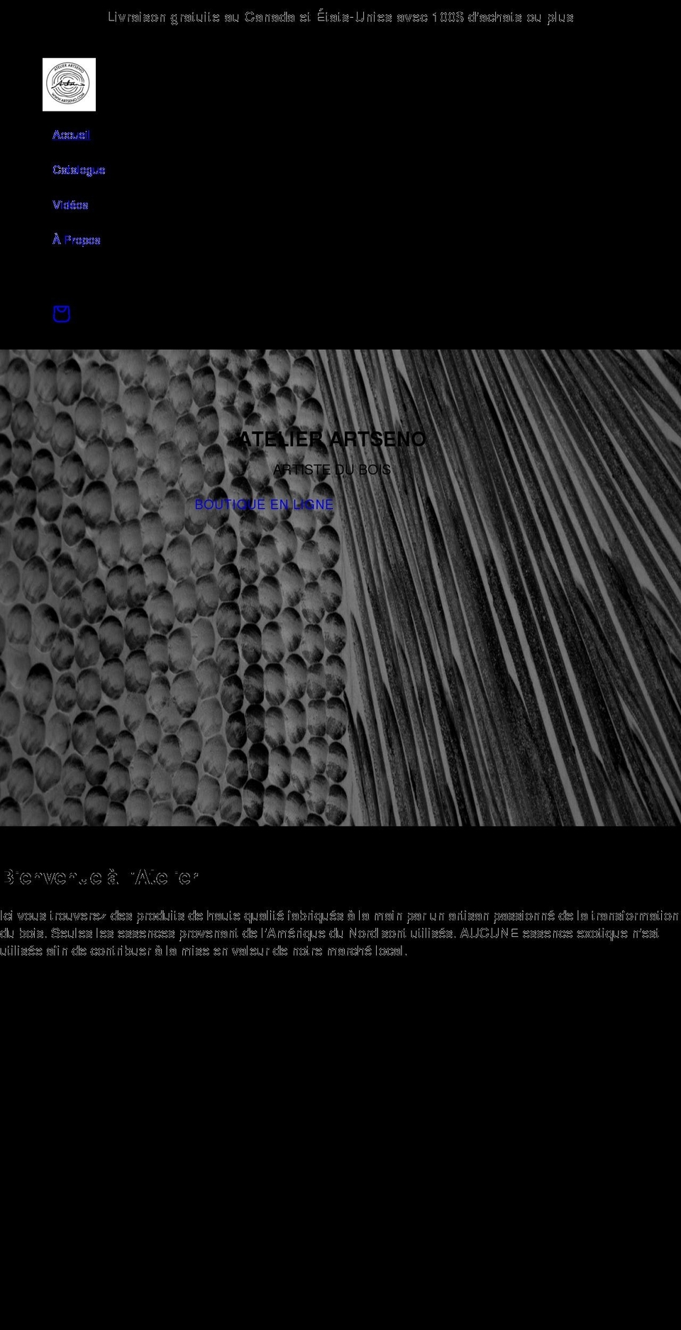 artseno.com shopify website screenshot