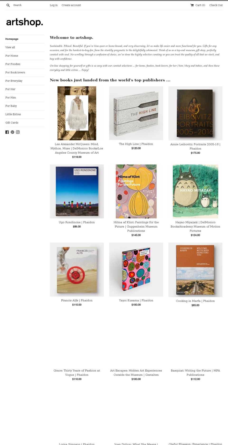 artshop.space shopify website screenshot