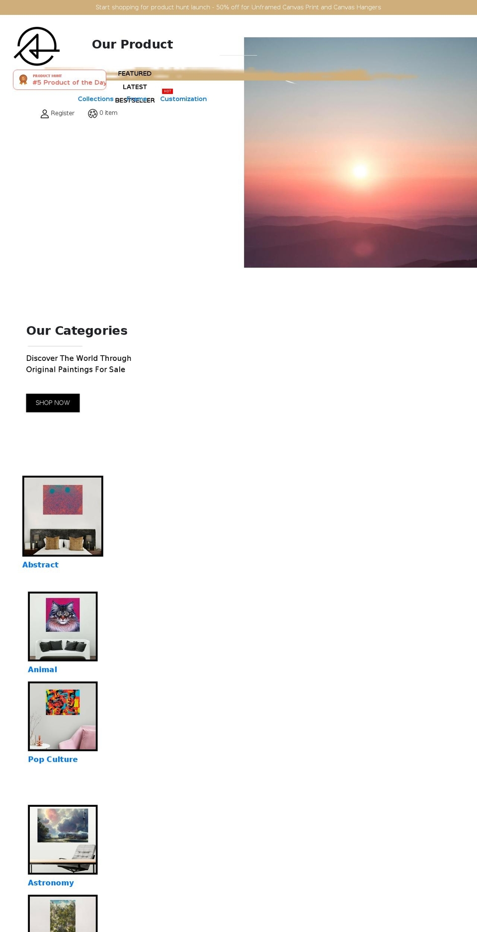 artshops.xyz shopify website screenshot