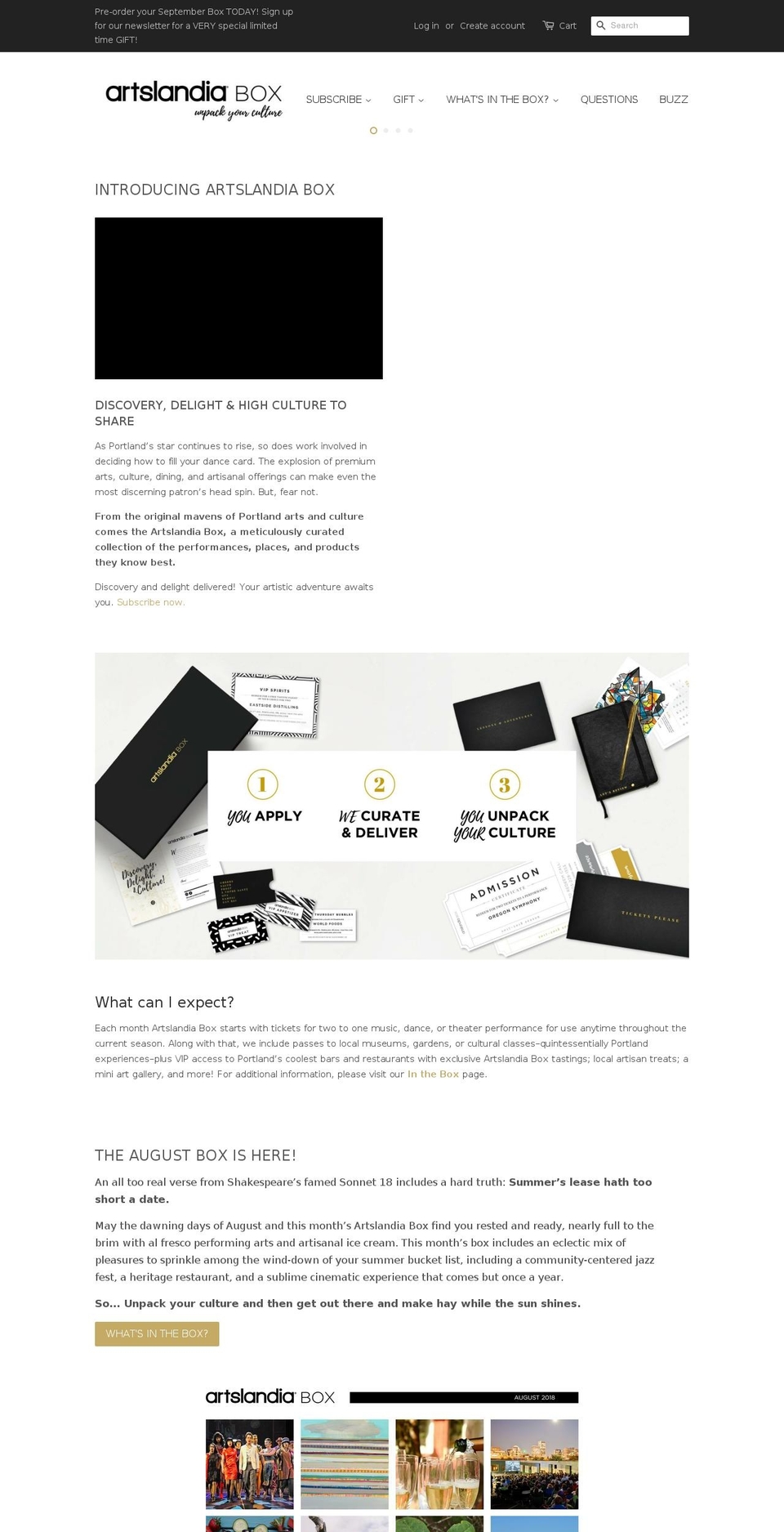 artslandiabox.com — Shopify storefront screenshot