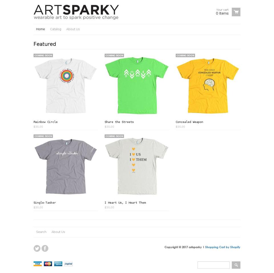 artsparky.com shopify website screenshot