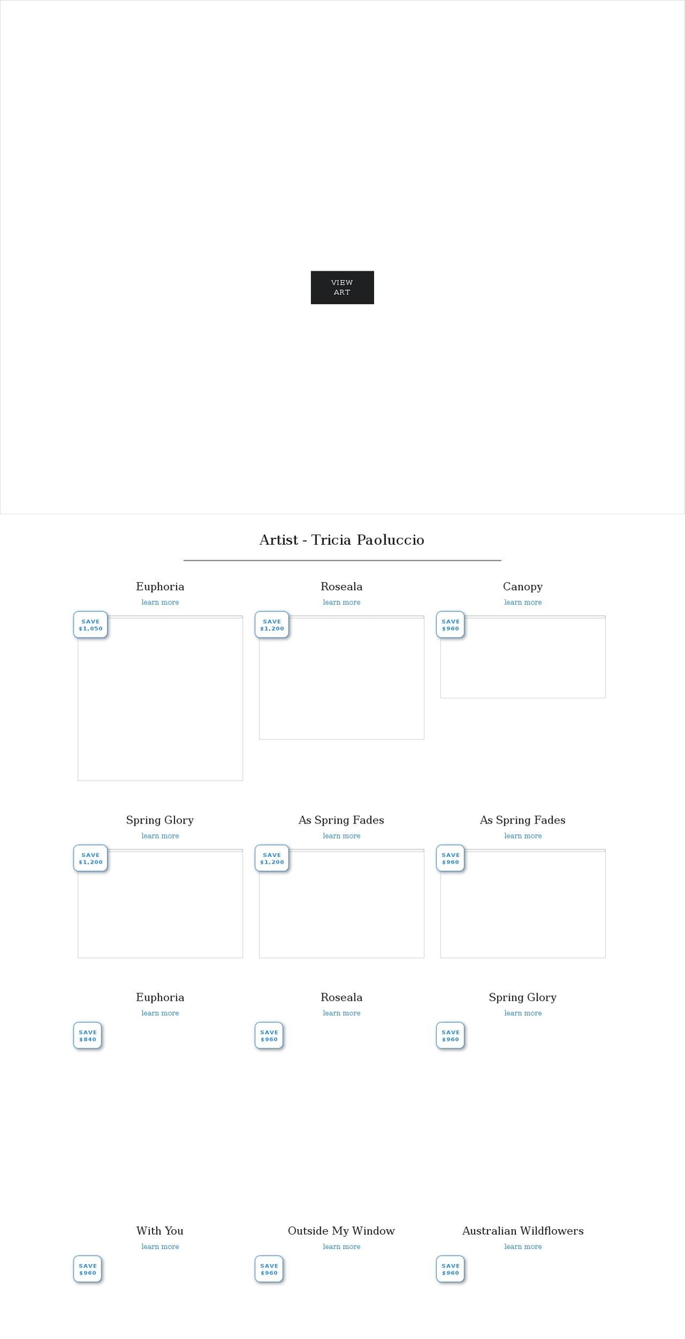 artspring.gallery shopify website screenshot