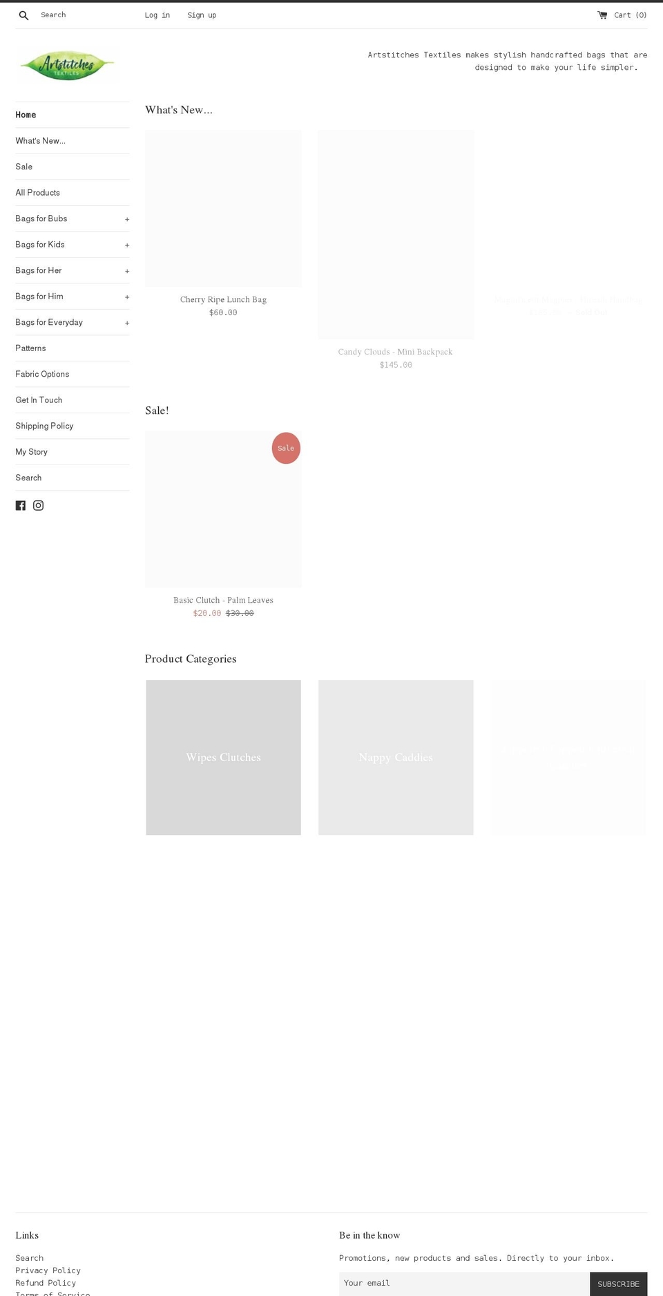 artstitches.com.au shopify website screenshot