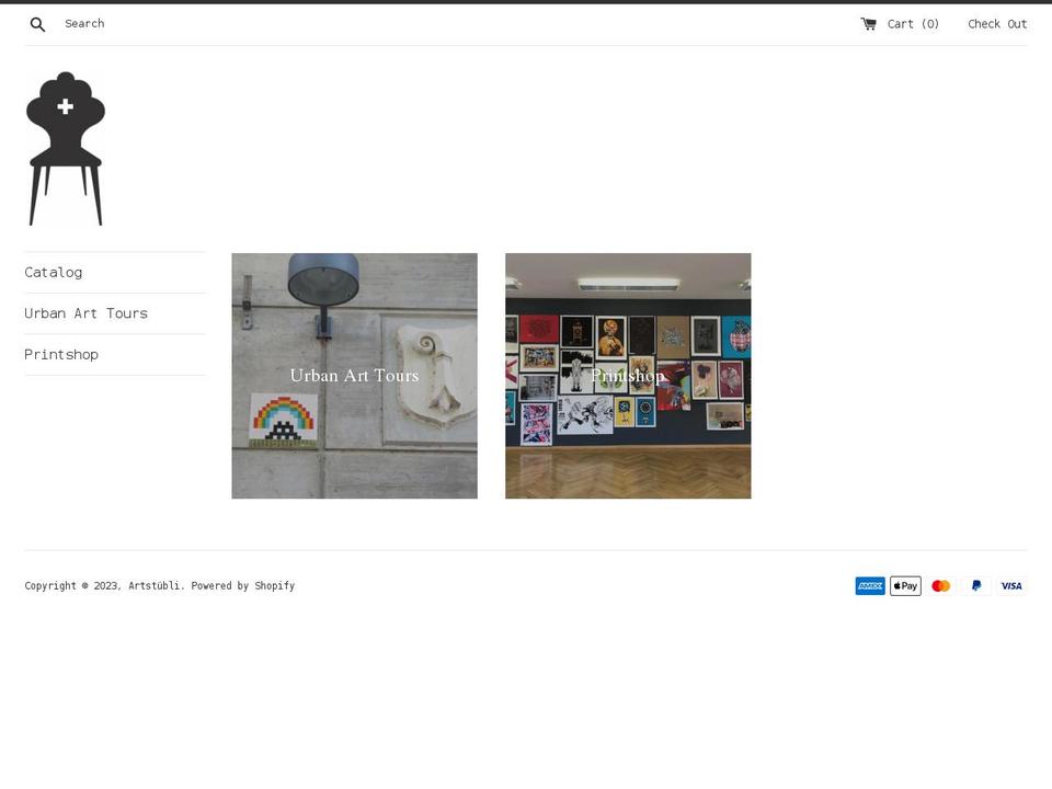 artstubli.myshopify.com shopify website screenshot